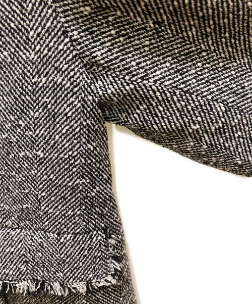 Bluelea（ブルレア）BLUELEA (ブルレア) ツイードダブルジャケット ホワイト×ブラック サイズ:Freeの古着・服飾アイテム