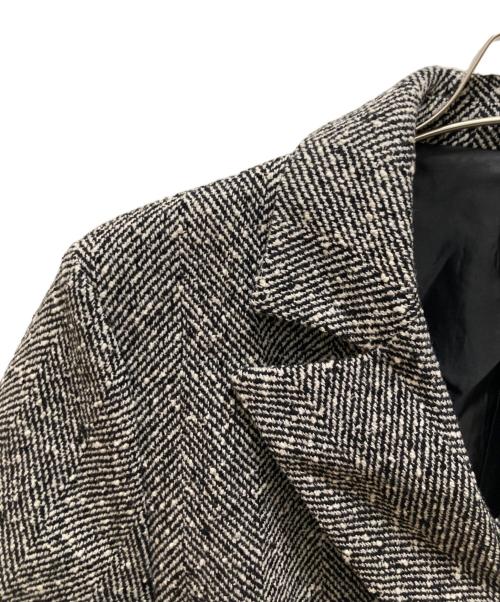 Bluelea（ブルレア）BLUELEA (ブルレア) ツイードダブルジャケット ホワイト×ブラック サイズ:Freeの古着・服飾アイテム