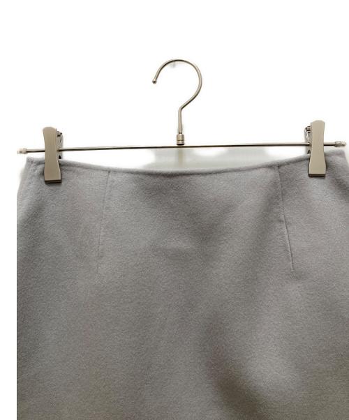 DRAWER（ドゥロワー）Drawer (ドゥロワー) ウールケヌキラップスカート グレー サイズ:36の古着・服飾アイテム