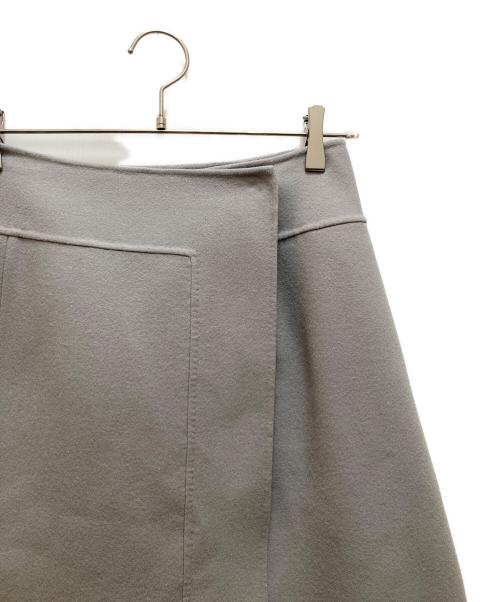 DRAWER（ドゥロワー）Drawer (ドゥロワー) ウールケヌキラップスカート グレー サイズ:36の古着・服飾アイテム