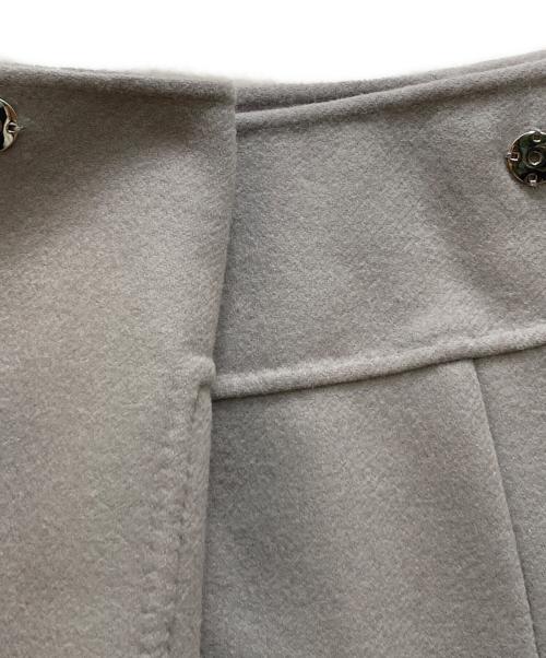 DRAWER（ドゥロワー）Drawer (ドゥロワー) ウールケヌキラップスカート グレー サイズ:36の古着・服飾アイテム