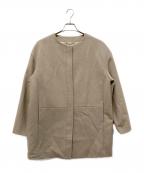 UNTITLEDアンタイトル）の古着「カシミヤ混ノーカラーコート」｜ベージュ