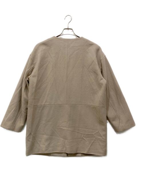 UNTITLED（アンタイトル）UNTITLED (アンタイトル) カシミヤ混ノーカラーコート ベージュ サイズ:4の古着・服飾アイテム