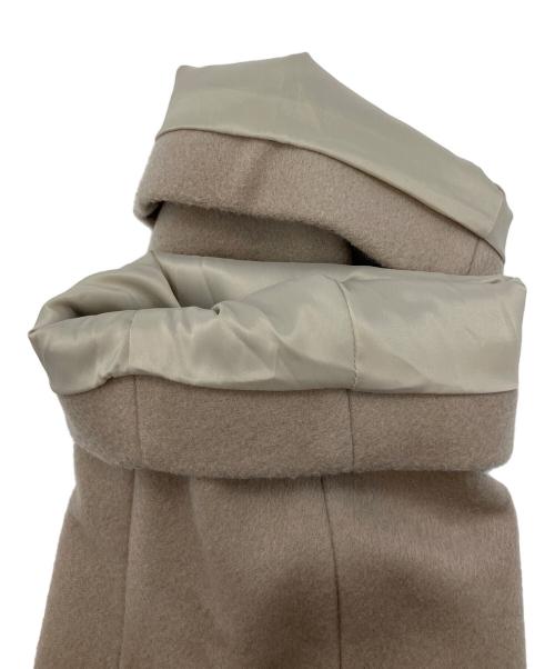 UNTITLED（アンタイトル）UNTITLED (アンタイトル) カシミヤ混ノーカラーコート ベージュ サイズ:4の古着・服飾アイテム