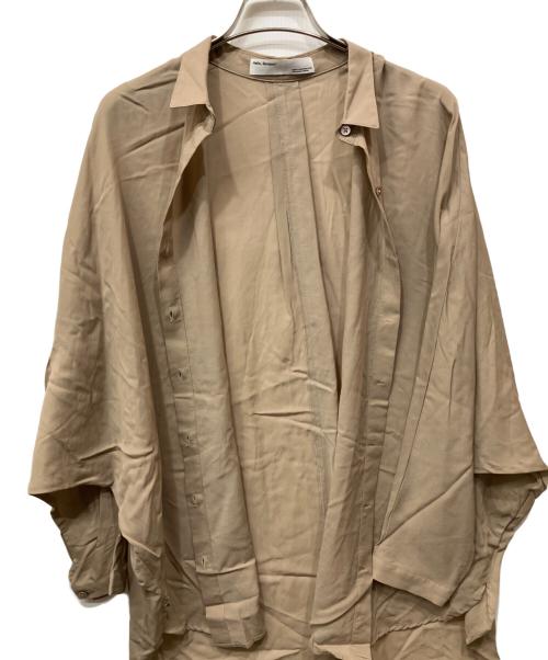 Hello, Bonjour!（ハローボンジュール）Hello, Bonjour! (ハローボンジュール) Dolman sleeve sheer Blouse ベージュ サイズ:-の古着・服飾アイテム