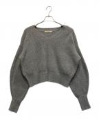 Curensologyカレンソロジー）の古着「ウールカシミヤステッチVネックプルオーバー」｜グレー