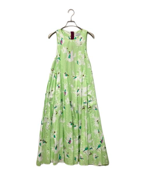 SAYAKA DAVIS（サヤカ デイヴィス）SAYAKA DAVIS (サヤカ デイヴィス) ノースリーブワンピース グリーン サイズ:2の古着・服飾アイテム