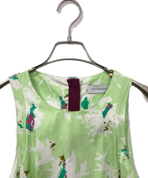 SAYAKA DAVIS（サヤカ デイヴィス）SAYAKA DAVIS (サヤカ デイヴィス) ノースリーブワンピース グリーン サイズ:2の古着・服飾アイテム