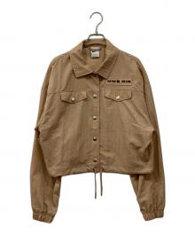 NIKE（ナイキ）の古着「WMNS NSW AIR WOVEN MOD CROP JACKET」｜ベージュ
