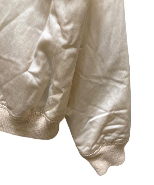 POLO RALPH LAUREN（ポロ・ラルフローレン）POLO RALPH LAUREN (ポロ・ラルフローレン) ロゴ & クレスト サテン ボンバー ジャケット ベージュ サイズ:Mの古着・服飾アイテム