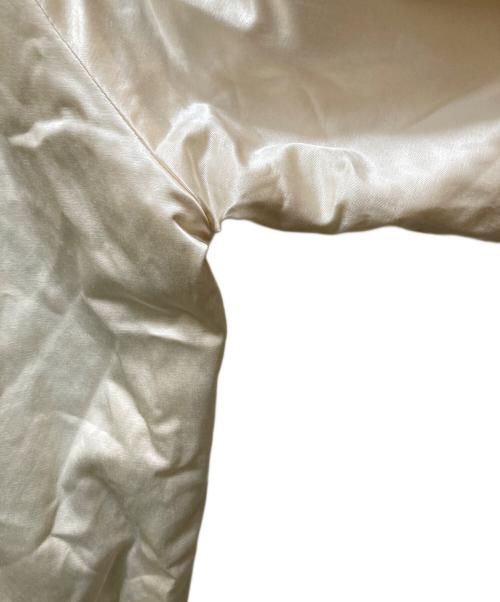 POLO RALPH LAUREN（ポロ・ラルフローレン）POLO RALPH LAUREN (ポロ・ラルフローレン) ロゴ & クレスト サテン ボンバー ジャケット ベージュ サイズ:Mの古着・服飾アイテム