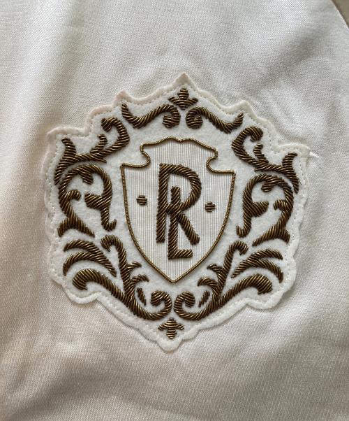 POLO RALPH LAUREN（ポロ・ラルフローレン）POLO RALPH LAUREN (ポロ・ラルフローレン) ロゴ & クレスト サテン ボンバー ジャケット ベージュ サイズ:Mの古着・服飾アイテム