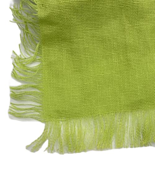 ASAUCE MELER（アソースメレ）ASAUCE MELER (アソースメレ) リネンストール グリーンの古着・服飾アイテム