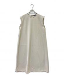 mizuiro-ind（ミズイロインド）の古着「ノースリーブAラインワンピース」｜ベージュ