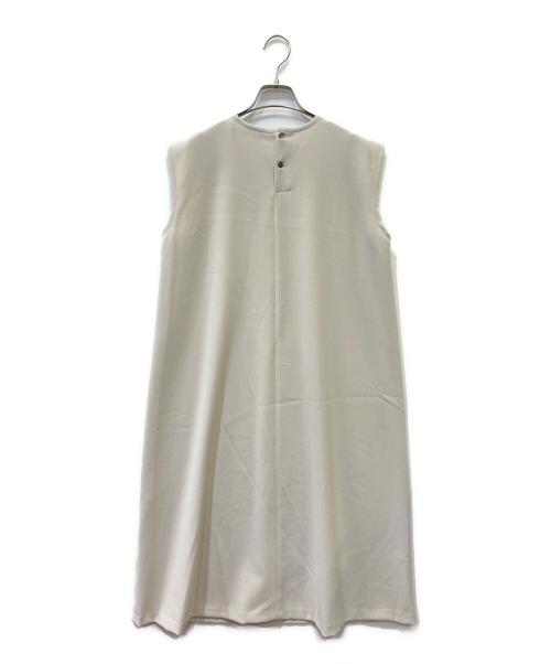 mizuiro-ind（ミズイロインド）mizuiro-ind (ミズイロインド) ノースリーブAラインワンピース ベージュ サイズ:FREEの古着・服飾アイテム