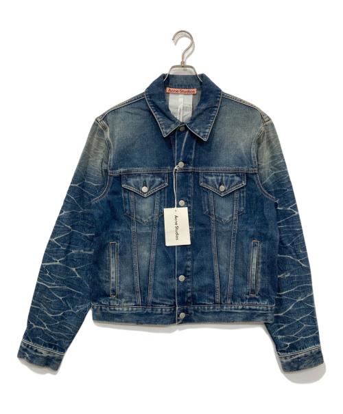 Acne studios（アクネ ストゥディオス）Acne studios (アクネ ストゥディオス) ユーズド加工 デニムジャケット - レギュラーフィット インディゴ サイズ:EUR 50の古着・服飾アイテム