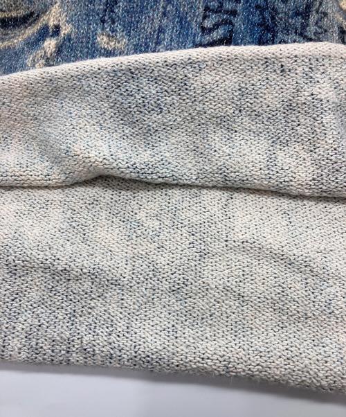 Acne studios（アクネ ストゥディオズ）Acne studios (アクネ ストゥディオズ) プリントセーター ブルー×ベージュ サイズ:Lの古着・服飾アイテム