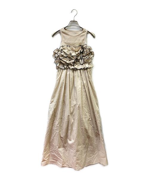 Snidel（スナイデル）Snidel (スナイデル) タンクセットフリルキャミワンピース ベージュ 未使用品の古着・服飾アイテム