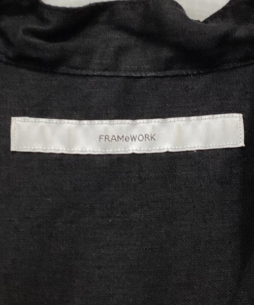 FRAMeWORK（フレームワーク）FRAMeWORK (フレームワーク) フレンチリネンシャツワンピース2 ブラック サイズ:不明の古着・服飾アイテム