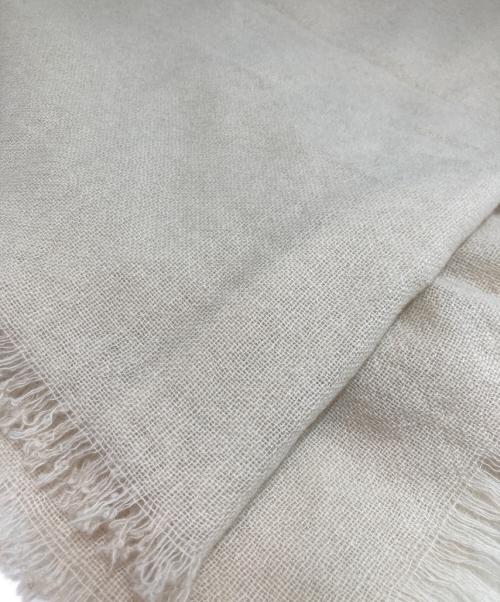 ASAUCE MELER（アソースメレ）ASAUCE MELER (アソースメレ) カシミヤ100% 大判ストール ベージュの古着・服飾アイテム