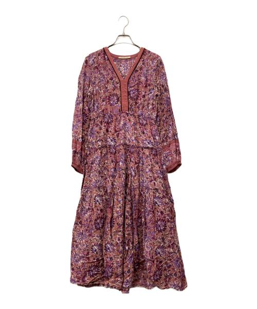ne quittez pas（ヌキテパ）ne quittez pas (ヌキテパ) COTTON ETHNIC PRINT DRESS ピンク サイズ:Freeの古着・服飾アイテム