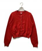 DRESSTERIORドレステリア）の古着「ウォッシャブルコットンカシミヤカーディガン」｜レッド