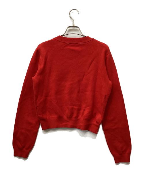 DRESSTERIOR（ドレステリア）DRESSTERIOR (ドレステリア) ウォッシャブルコットンカシミヤカーディガン レッド サイズ:36の古着・服飾アイテム