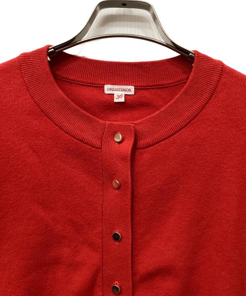 DRESSTERIOR（ドレステリア）DRESSTERIOR (ドレステリア) ウォッシャブルコットンカシミヤカーディガン レッド サイズ:36の古着・服飾アイテム