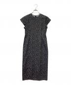 Whim Gazetteウィムガゼット）の古着「フラワープリントワンピース」｜ブラック