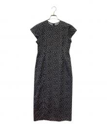 Whim Gazette（ウィムガゼット）の古着「フラワープリントワンピース」｜ブラック