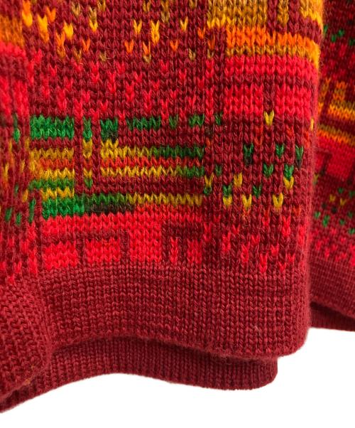 Sportdress Rugaya（－）Sportdress Rugaya (－) クルーネックニット レッド サイズ:Mの古着・服飾アイテム