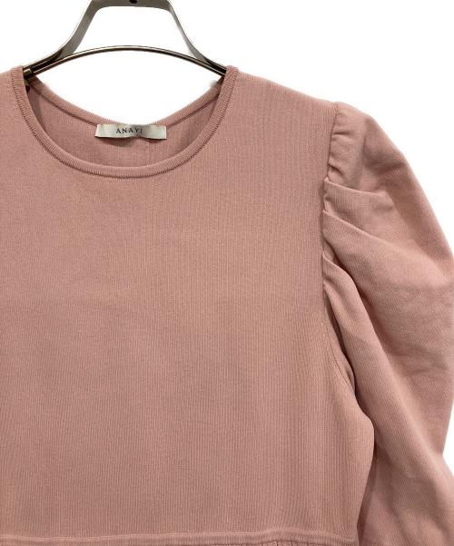 ANAYI（アナイ）ANAYI (アナイ) ドッキングプリーツ切り替え ワンピース ピンク サイズ:38の古着・服飾アイテム