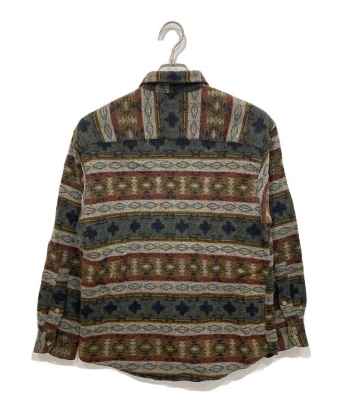 PENDLETON（ペンドルトン）PENDLETON (ペンドルトン) ネイティブ柄ウールシャツ グレー×ブラウン サイズ:Mの古着・服飾アイテム