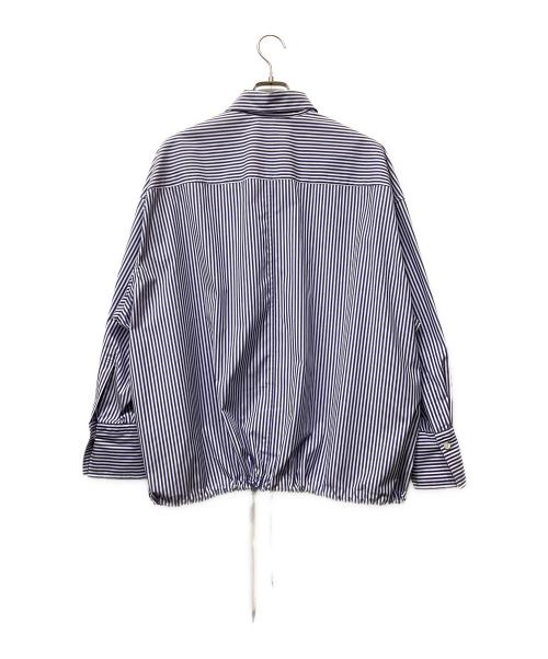 Spick and Span（スピック＆スパン）Spick and Span (スピック＆スパン) CO/PEストライプヘムギャザーシャツ ブルー サイズ:-の古着・服飾アイテム