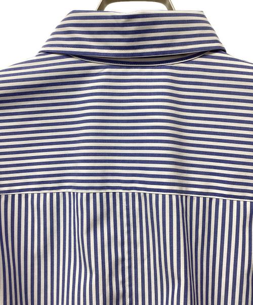 Spick and Span（スピック＆スパン）Spick and Span (スピック＆スパン) CO/PEストライプヘムギャザーシャツ ブルー サイズ:-の古着・服飾アイテム