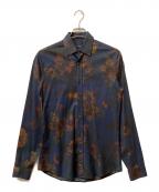 GUCCIグッチ）の古着「花柄シャツ」｜ネイビー