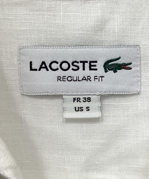 LACOSTE（ラコステ）LACOSTE (ラコステ) リネンボタンダウンシャツ ホワイト サイズ:FR38の古着・服飾アイテム