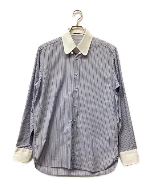 GUY ROVER（ギローバー）GUY ROVER (ギローバー) クレリックカラーシャツ ブルー サイズ:41の古着・服飾アイテム