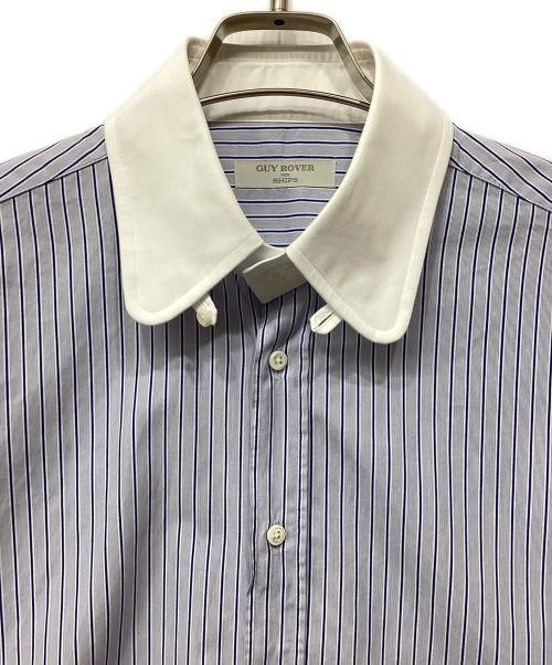 GUY ROVER（ギローバー）GUY ROVER (ギローバー) クレリックカラーシャツ ブルー サイズ:41の古着・服飾アイテム