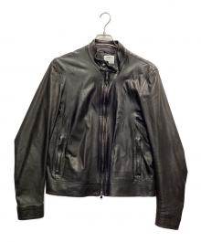 EMMETI×BEAMS（エンメティ×ビームス）の古着「別注シングルレザーライダース」｜ブラック