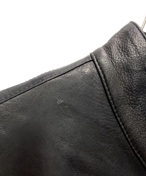 EMMETI（エンメティ）EMMETI (エンメティ) BEAMS (ビームス) 別注シングルレザーライダース ブラック サイズ:50の古着・服飾アイテム
