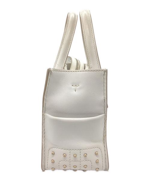 TOD'S（トッズ）TOD'S (トッズ) ALBER ELBAZ (アルベール エルバス) コラボ2WAYハンドバッグ ホワイトの古着・服飾アイテム
