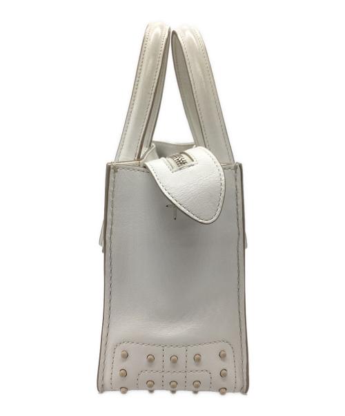 TOD'S（トッズ）TOD'S (トッズ) ALBER ELBAZ (アルベール エルバス) コラボ2WAYハンドバッグ ホワイトの古着・服飾アイテム