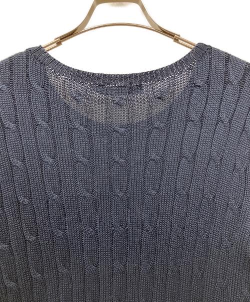 RALPH LAUREN（ラルフローレン）RALPH LAUREN (ラルフローレン) コットンケーブルニット ネイビー サイズ:XXLの古着・服飾アイテム
