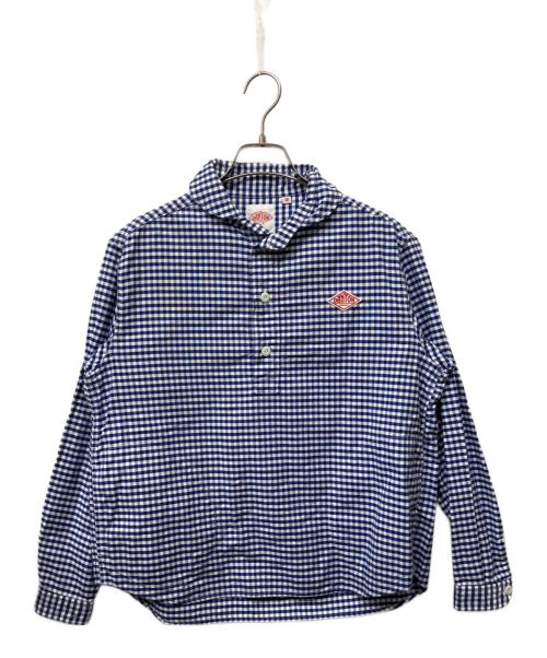 DANTON（ダントン）DANTON (ダントン) 丸襟プルオーバーシャツ ブルー サイズ:36の古着・服飾アイテム
