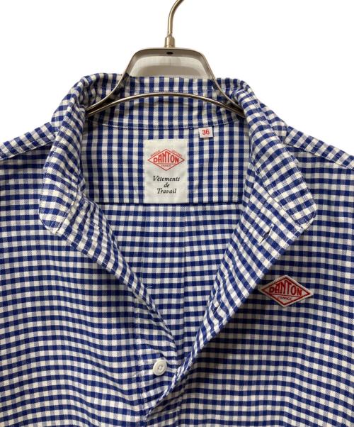 DANTON（ダントン）DANTON (ダントン) 丸襟プルオーバーシャツ ブルー サイズ:36の古着・服飾アイテム