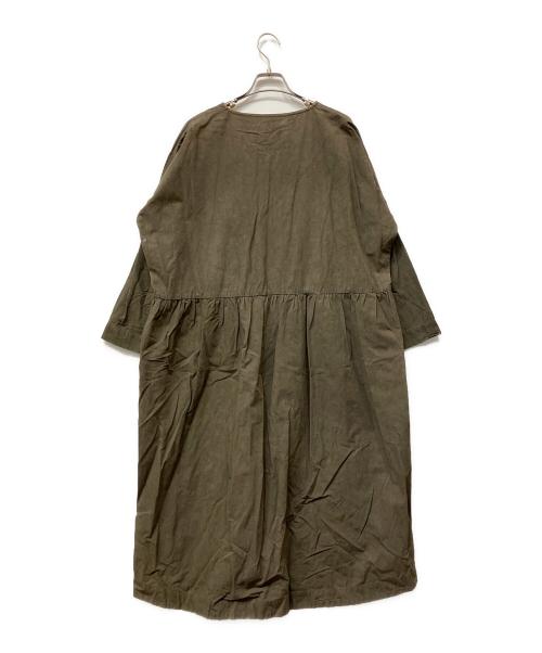 ICHI Antiquites（イチアンティークス）ICHI Antiquites (イチアンティークス) リネンコットンワンピース オリーブ サイズ:FREEの古着・服飾アイテム