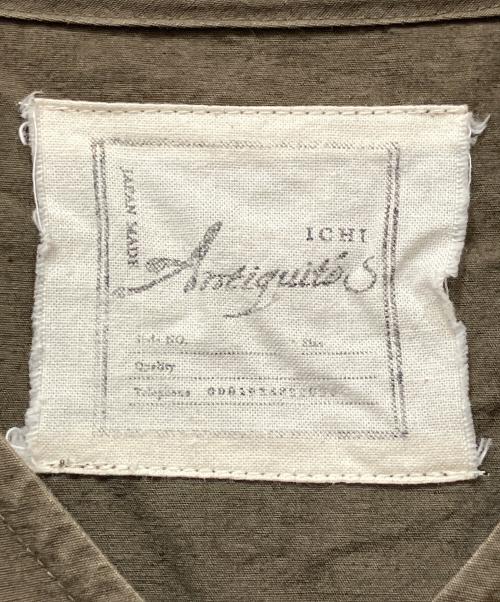 ICHI Antiquites（イチアンティークス）ICHI Antiquites (イチアンティークス) リネンコットンワンピース オリーブ サイズ:FREEの古着・服飾アイテム