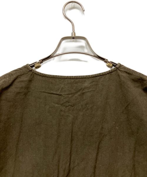 ICHI Antiquites（イチアンティークス）ICHI Antiquites (イチアンティークス) リネンコットンワンピース オリーブ サイズ:FREEの古着・服飾アイテム
