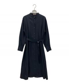 中古・古着通販】HYKE (ハイク) シャツワンピース ネイビー 中古・古着通販】HYKE (ハイク) シャツワンピース ネイビー